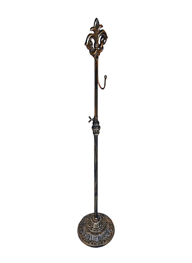 Mervkis Display Stand for Wreath Handbag Purse Adjustable Height Standing Metal Wreath Hanger Holder on Tabletop or Floor(Vintage Gold) - Image 1